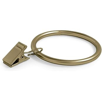 Ivilon Drapery Curtain Clips with Rings - Set of 14 Decorative Drapery Rings Curtain Clip Rings w... | Amazon (US)