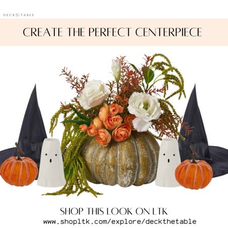 Whimsical & Witchy Chic Centerpiece! Transition from from Fall to Spooky Season with the addition of witch hats & ghost candlesticks. #halloween #hocuspocus #centerpiece #halloweendecor

#LTKSeasonal #LTKhome #LTKHalloween