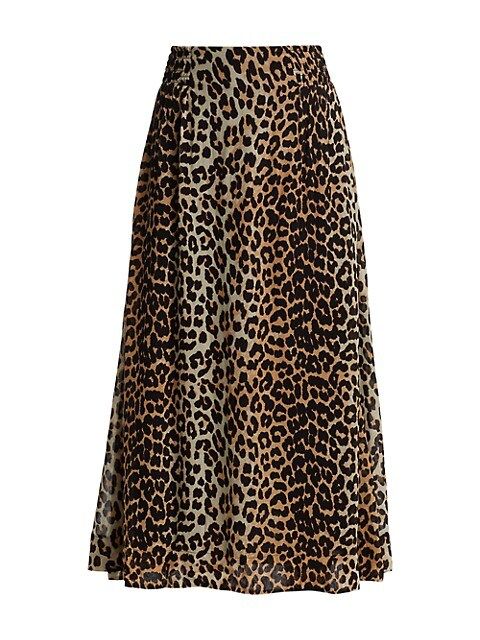 Printed Georgette Midi Skirt | Saks Fifth Avenue