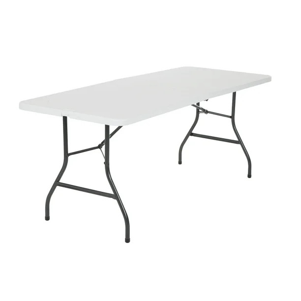Cosco 6 Foot Folding Table In White Speckle | Walmart (US)