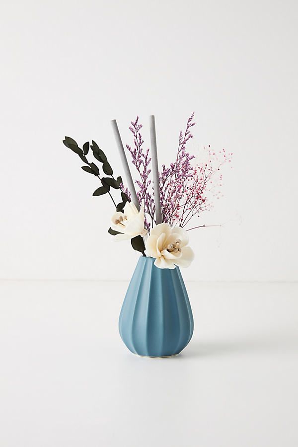 Floral Bouquet Ceramic Diffuser By Anthropologie in Blue | Anthropologie (US)