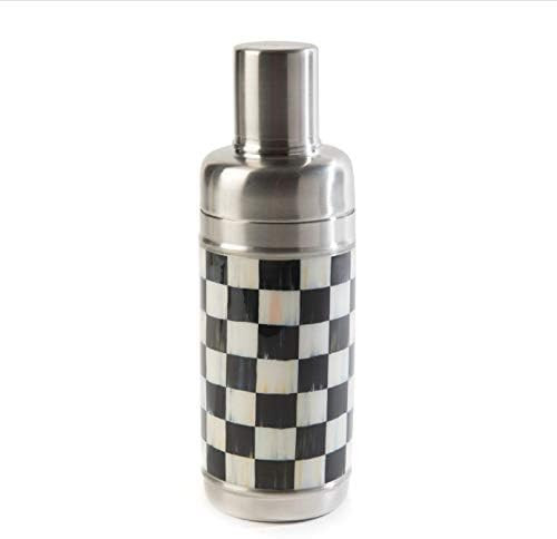 MacKenzie-Childs Courtly Check Cocktail Shaker, Stainless-Steel and Enamel Drink Mixer, Bartendin... | Amazon (US)