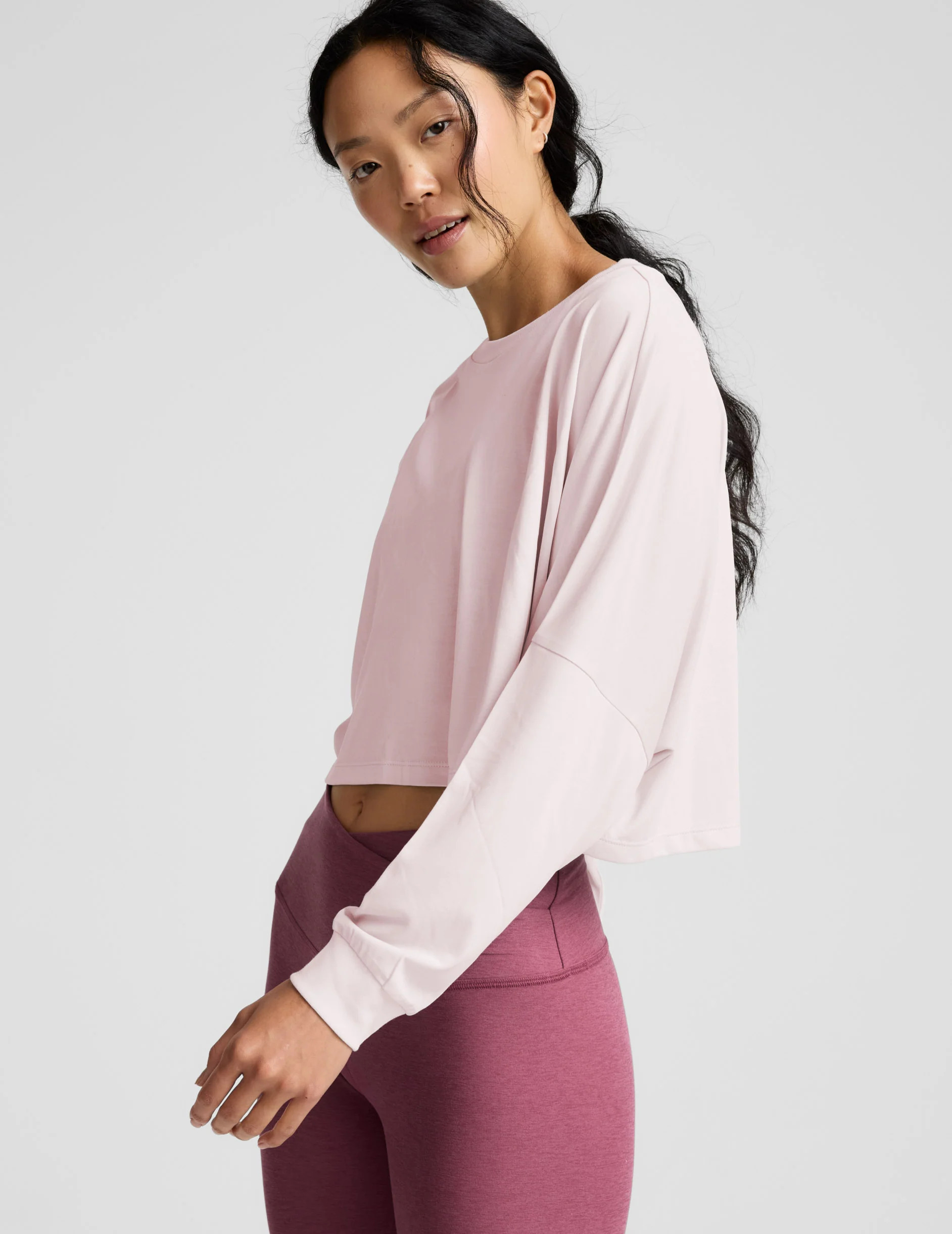 Studio Luxe Cropped Long Sleeve Tee | Beyond Yoga | Beyond Yoga