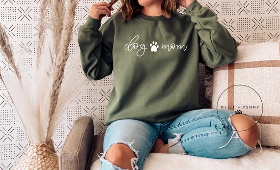 DOG MOM Sweatshirt Dog Mom Sweatshirt Dog Mom Gift Dog Mom | Etsy | Etsy (US)