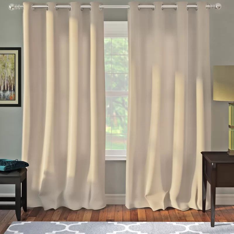 Spenser Solid Light Room Darkening Grommet Single Curtain Panel | Wayfair North America