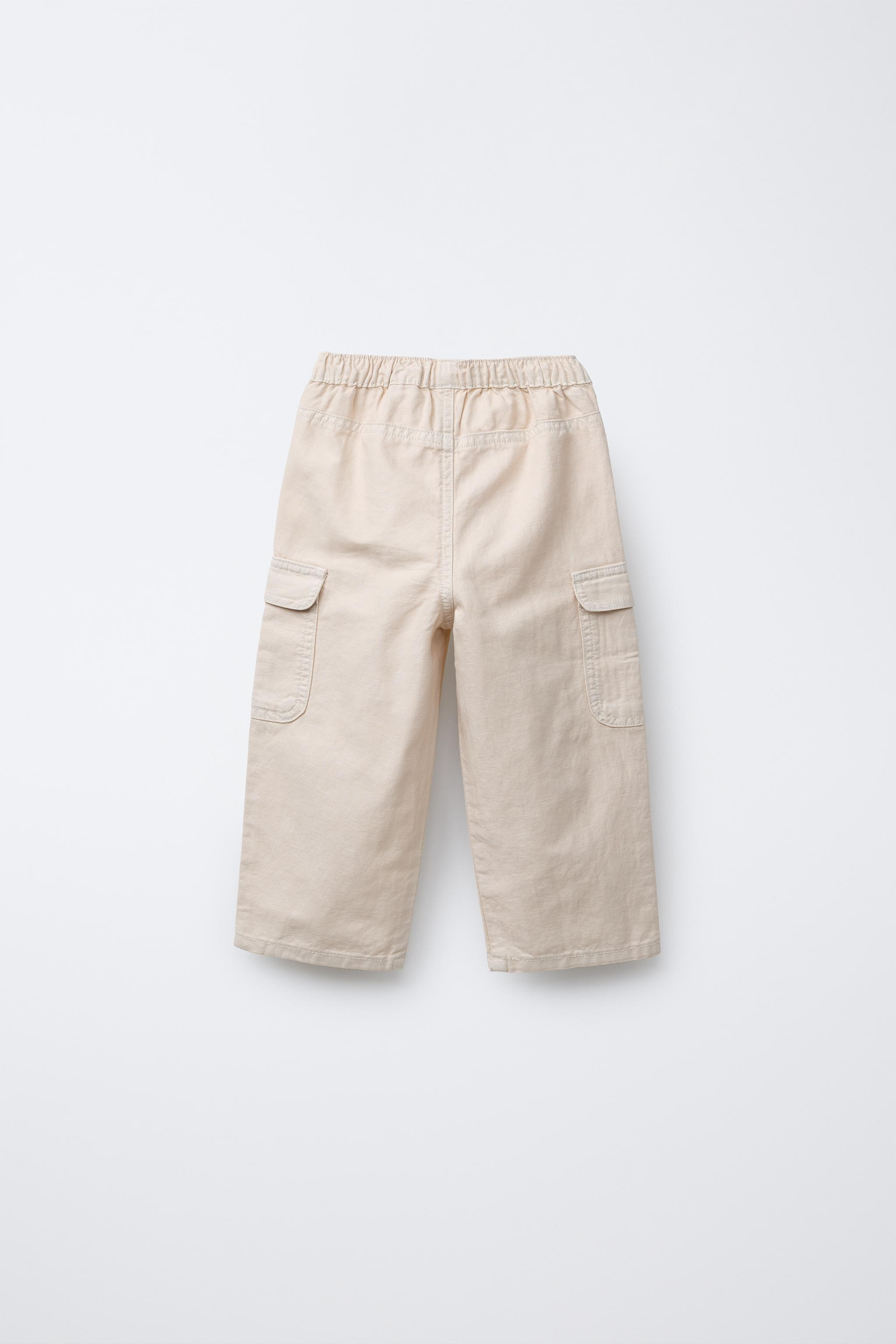 LINEN BLEND CARGO PANTS | Zara US