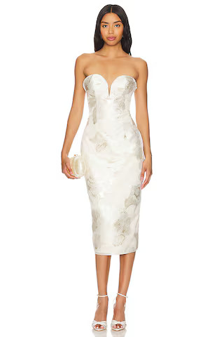 Katie May Tracey Dress in White Gold from Revolve.com | Revolve Clothing (Global)