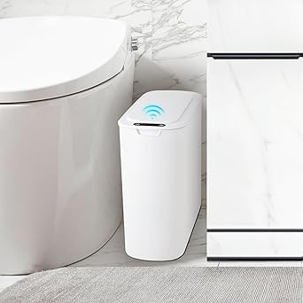TIPGO Automatic Motion Sensor Bathroom Trash Can with Lid, 2.6 Gallon Touchless Trash Bin, Smart ... | Amazon (US)