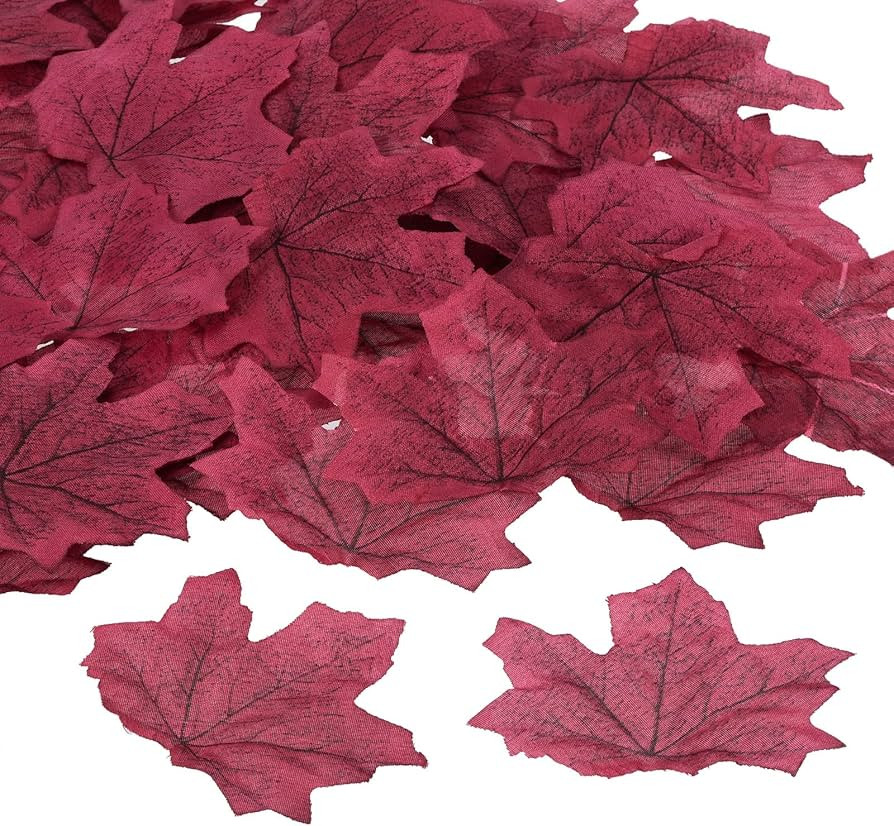 PATIKIL Artificial Leaves, 200 Pcs Fall Maple Autumn Fake Leaf for Wedding Party Thanksgiving Hal... | Amazon (US)