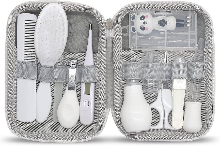 Baby Grooming Kit, 11 in 1 Portable Baby Safety Care Set with 01 Hair Brush Comb Nail Clipper Nas... | Amazon (US)