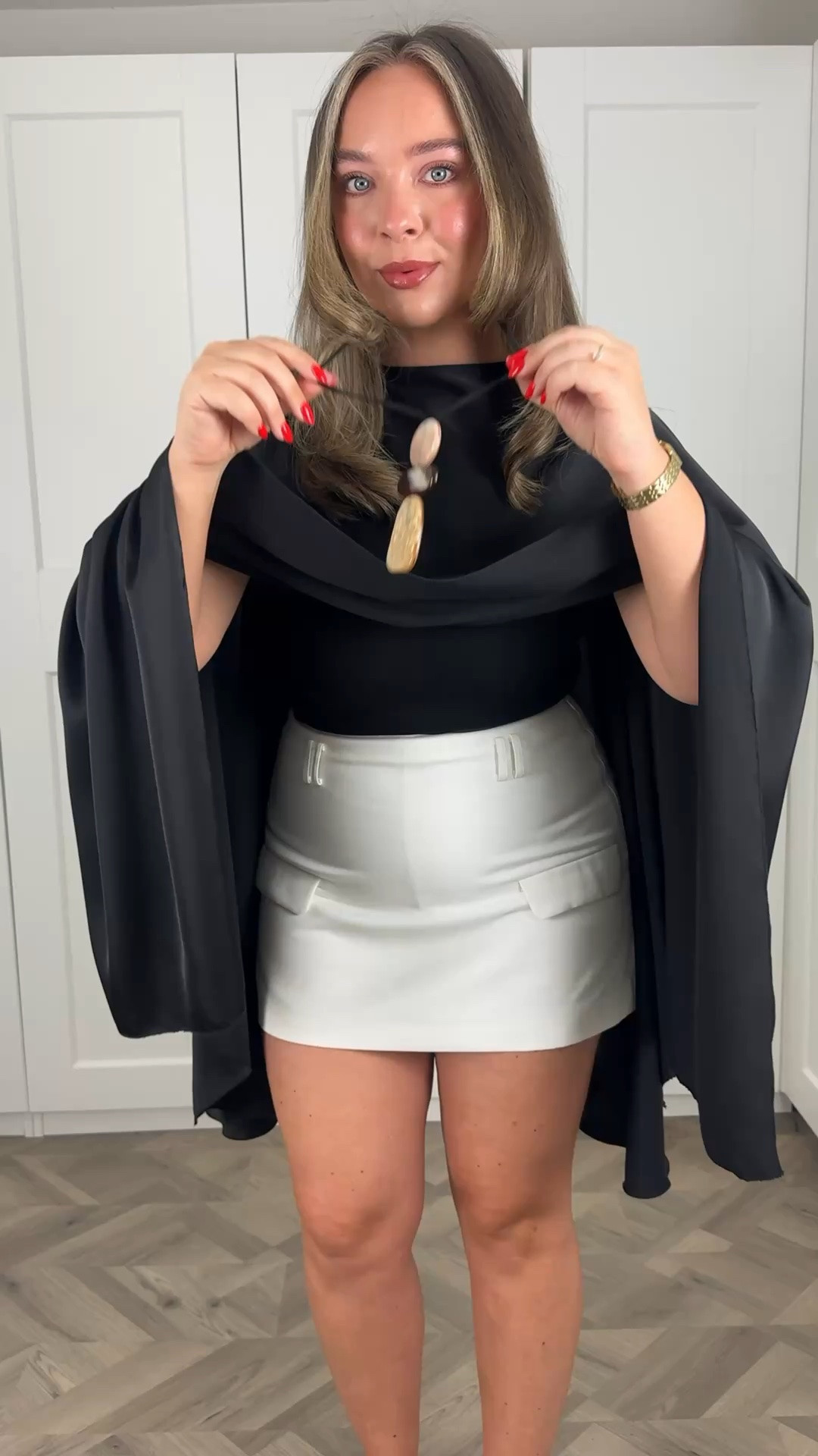 a dressy outfit for girls who don’t do ‘dressy’ 💃🏻 perfect for girls night! My skirt is old from Dissh so I’ve linked similar, it’s gone so small on me I couldn’t even do it up oops 😂

The cape is one size, I’m a UK14 and 5 ft 2 and a half for ref 

Girls night outfit / dressy outfit / dressy look / dressed up

#LTKmidsize #LTKdatenight #LTKuk