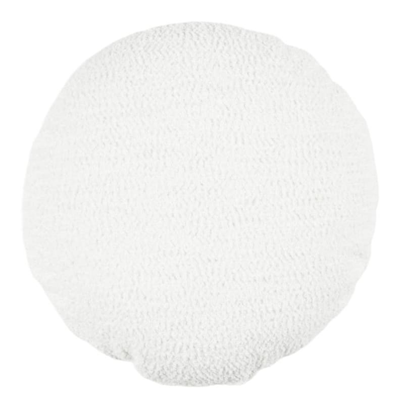 White Soft Textured Boucle Round Throw Pillow, 16" | At Home