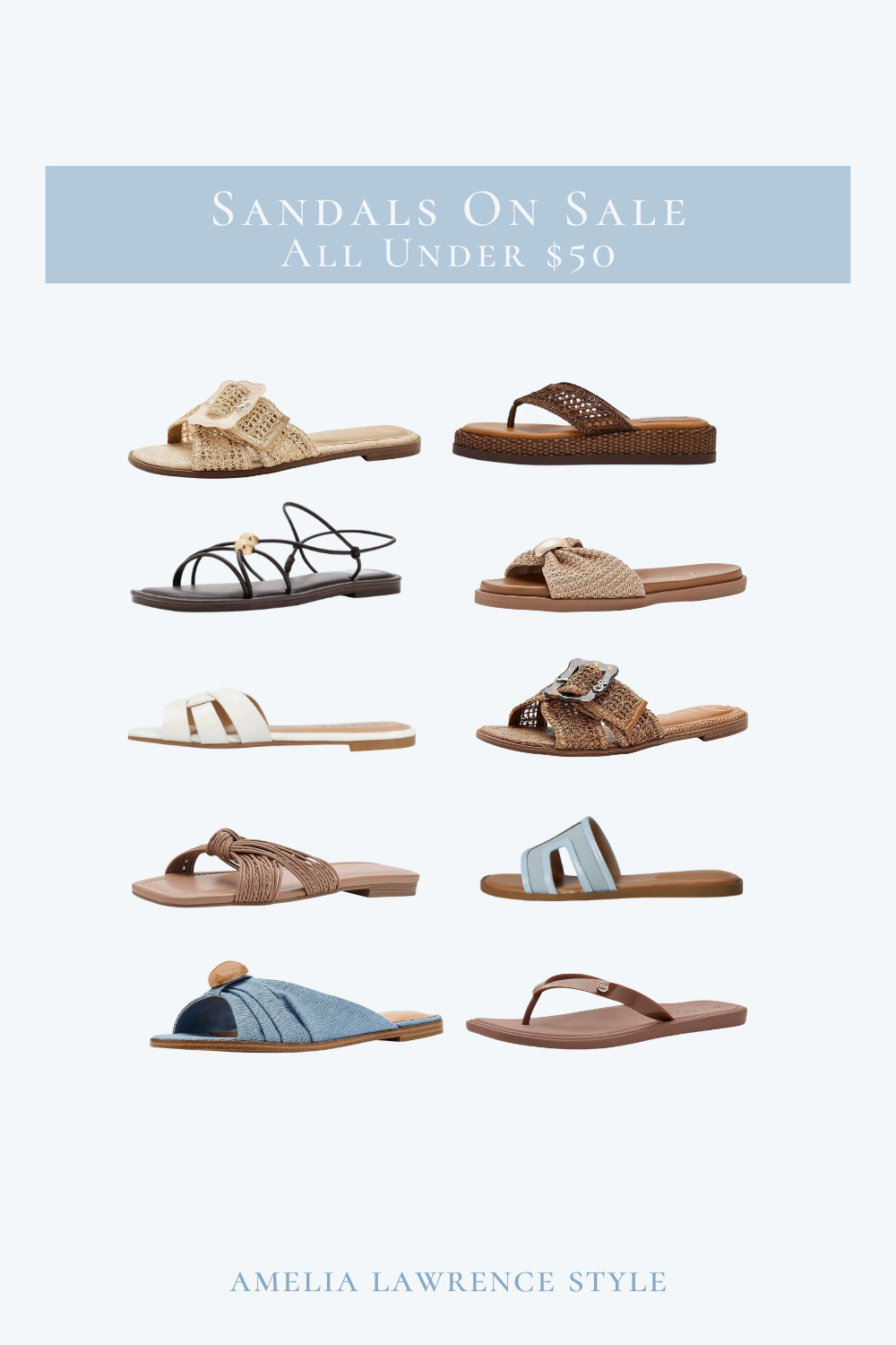 Sandals on sale from Zappos! All sandals under $50. Blue sandals, Brown sandals, flip flops.  

 #LTKgrwm #LTKSeasonal #LTKSaleAlert