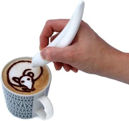 Electrical Latte Art Pen for Coffee Cake Spice Pen Cake Decoration Pen Coffee Carving Pen Baking Pas | Amazon (US)