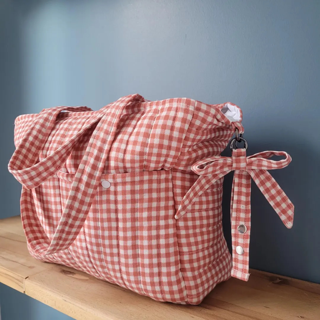 Large Diaper Bag Organizer with Stroller Straps: Handmade Cotton Baby Bag | Etsy (US)