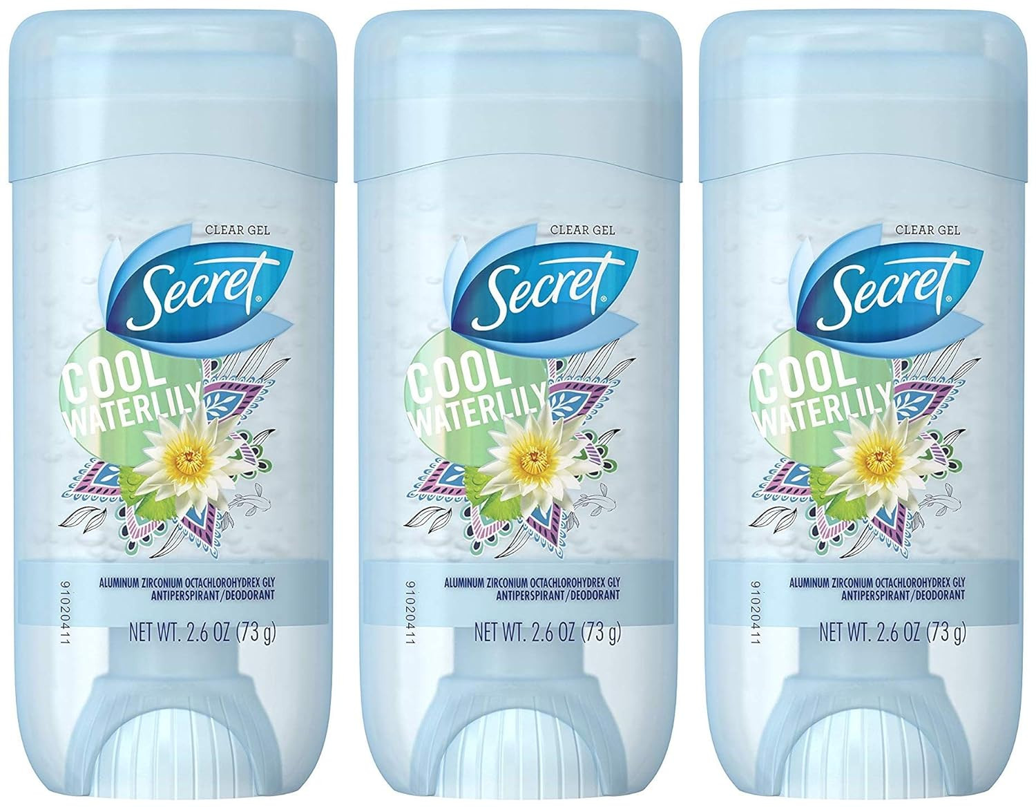 Secret Antiperspirant/Deodorant - Cool Waterlily - Clear Gel - Net Wt. 2.6 OZ (73 g) Per Stick - ... | Amazon (US)