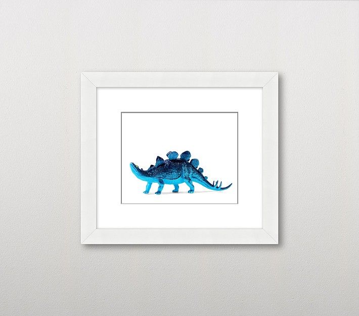 Leslee Mitchell Blue Stegosaurus Wall Art | Pottery Barn Kids