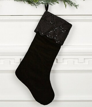 Trimsetter Grandeur Collection Velvet Embellished Stocking | Dillard's | Dillard's