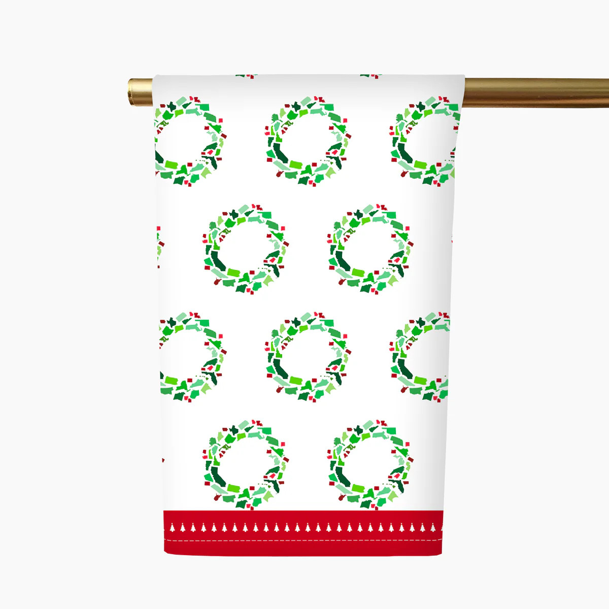 50 States Christmas Wreath Tea Towel | Honey + Hank