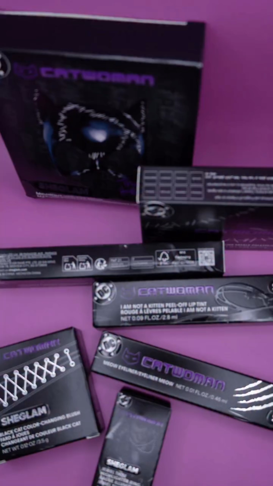 the night is mine to steal 🐈‍⬛✨

the SHEGLAM x catwoman collection is giving full antihero energy - every product in this lineup is pure glam villain perfection:

💋 i’m not a kitten peel-off lip tint - a high-impact, transfer-proof formula that leaves a bold tint you can actually peel off (so satisfying).
💄 black cat colour-changing blush - it starts black, transforms into your perfect natural flush. obsessed.
🐈‍⬛ feline fatale palette - a mix of matte, pearl + flash finishes with hidden kitten imprints (yes, seriously). smoky eyes, meet your match.
💎 jewel thief highlighter ring - gem-like glow, but wearable. cat burglar chic.
👁 midnight veil eye mask - skincare meets costume; hydrates, refreshes, and revives tired eyes.
✍🏽 meow eyeliner - razor-sharp precision with a curved tip that makes every cat eye flawless.

every detail - from the packaging to the pigments - is serving catwoman-level confidence. the perfect mix of mystery, glam + power 🖤

#LTKpartywear #LTKbeauty #LTKgiftguide