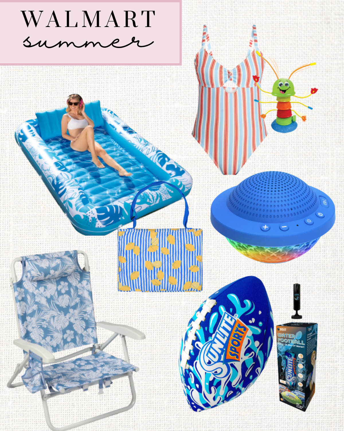 memorial day weekend is almost here and I found these goodies at Walmart 

 #LTKSeasonal #LTKHome #LTKSwim