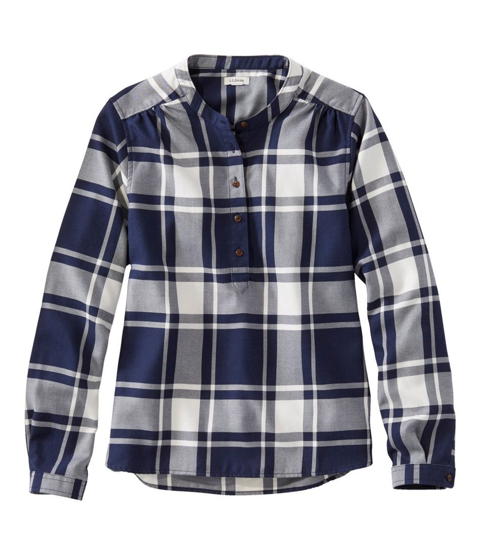 Women's Feather-Soft Twill Shirt, Long-Sleeve Popover | L.L. Bean