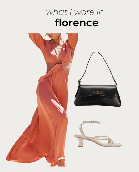 FLORENCE OOTD ~ dress is sold out from shop resa, similar pieces linked below! With balenciaga bag and dolce vita heels #balenciaga #italy 

#LTKshoecrush #LTKtravel #LTKSeasonal