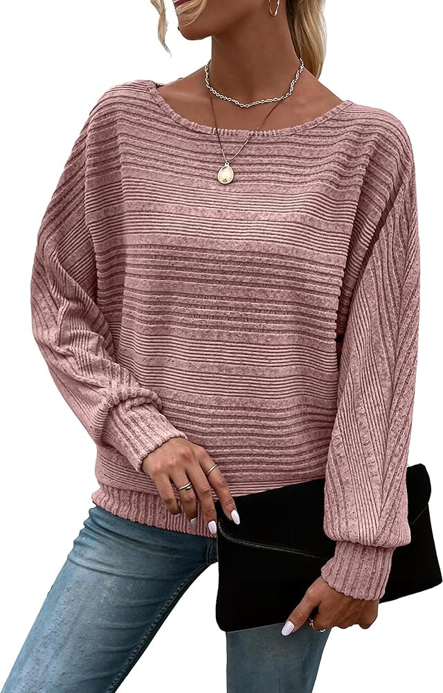 Womens Long Sleeve Shirts Crewneck Tunic Tops Pullover Sweaters Business Casual Blouses Fall Fash... | Amazon (US)