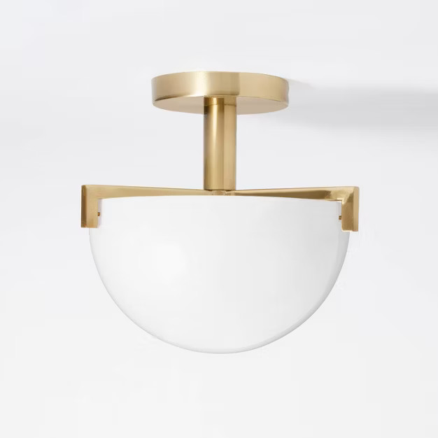 Milk Glass Dome Flushmount Ceiling Light White - Threshold™ designed with Studio McGee | Target