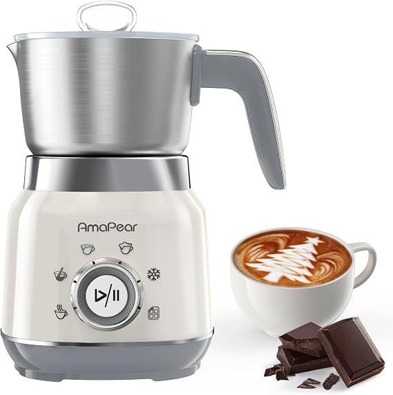 Milk Frother and Steamer, 6 in 1 Electric Foam Maker for Coffee, 16.9oz/500ml Milk Warmer for Lat... | Amazon (US)