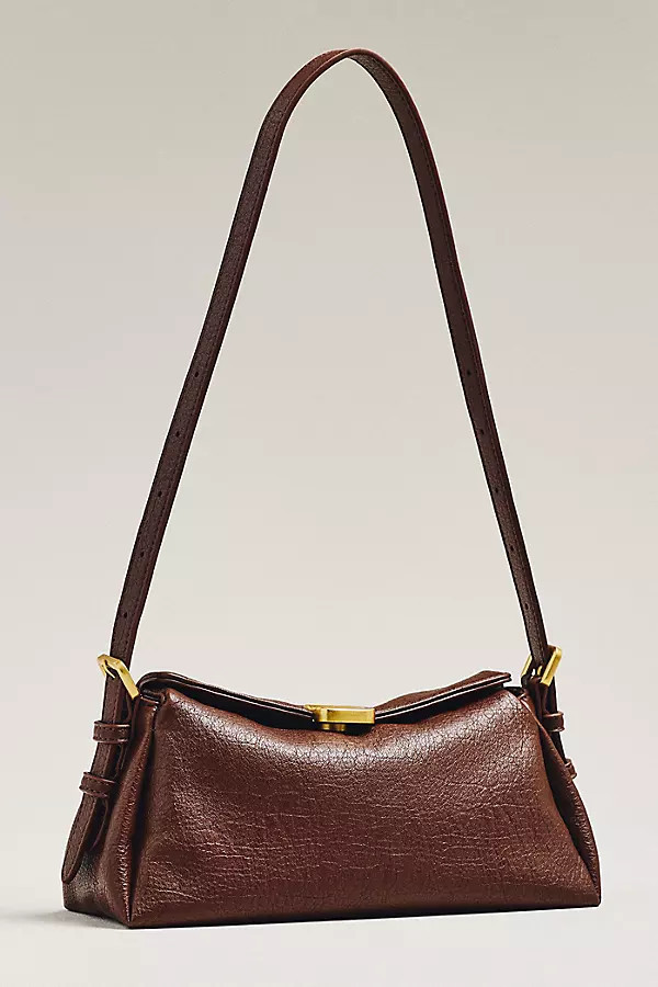 Slouchy Faux Leather Shoulder Bag | Anthropologie (US)