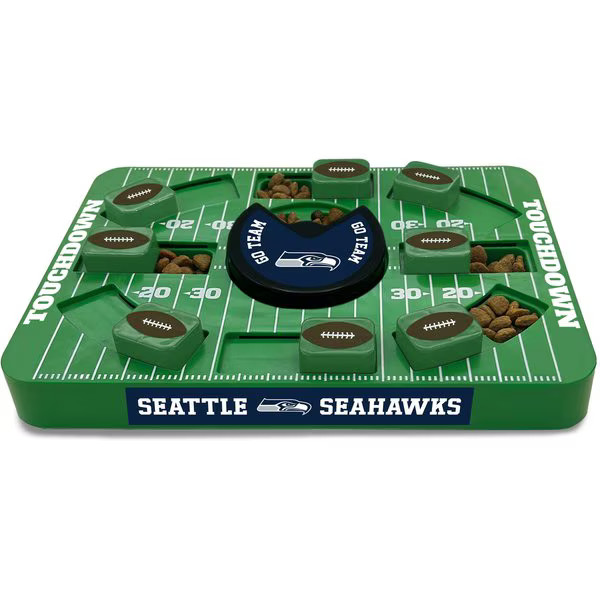 Pets First Large Treat Dispensing Dog Puzzle Toy, Seattle Seahawks | Chewy.com