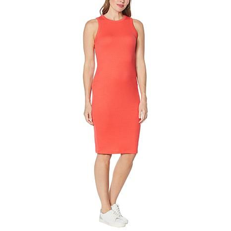 exclusive!

                WVVY High-Neck Ribbed Knit Midi Dress | HSN