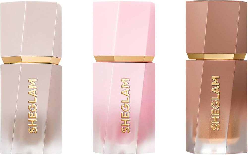 SHEGLAM Liquid Family Liquid Blush-Love Cake Liquid Contour-Soft Tan Liquid Bronzer-Toffee | Amazon (US)