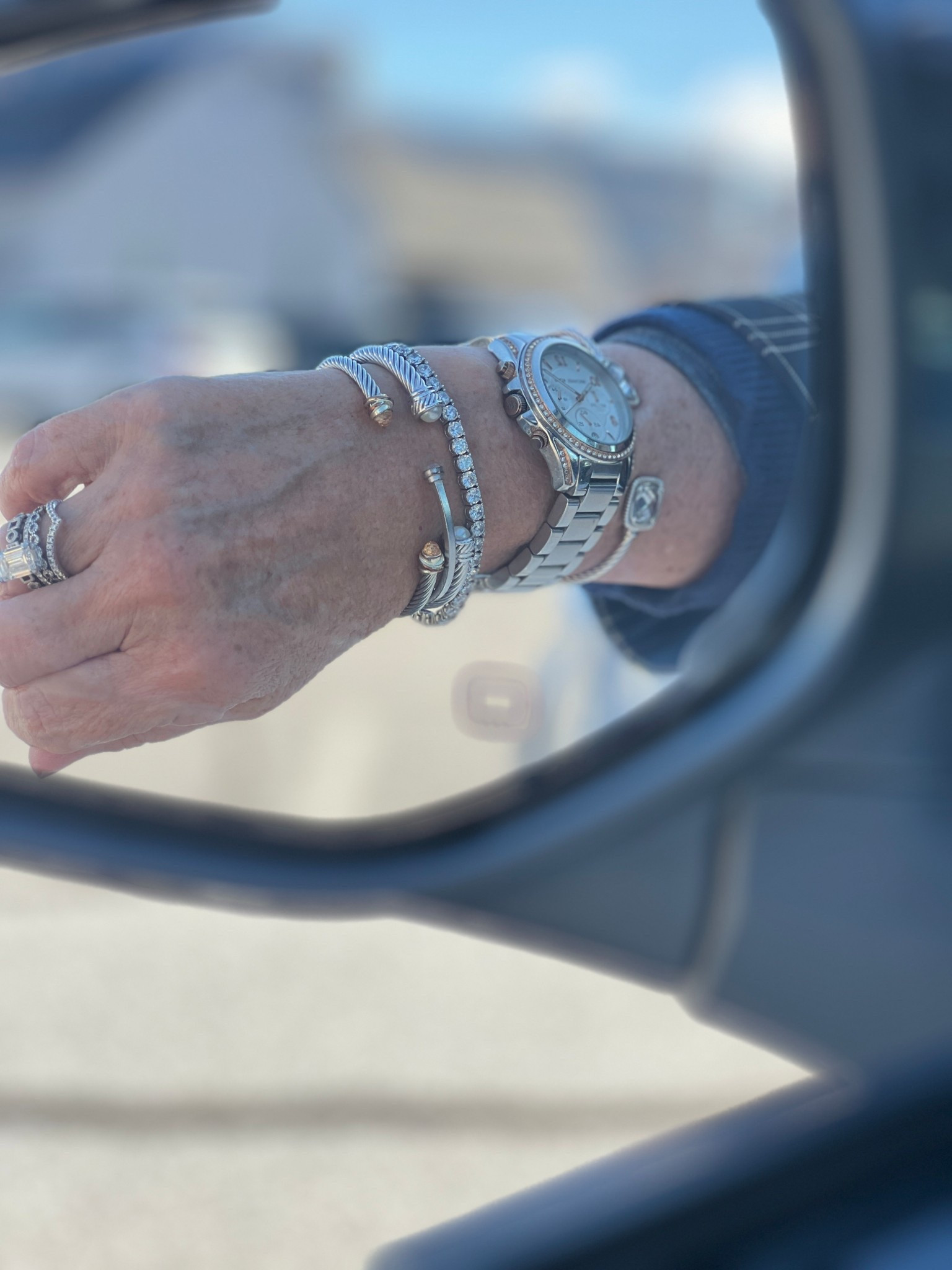 White hot Silver jewelry stack..

#LTKdayinmylife #LTKOver40 #LTKBeauty
