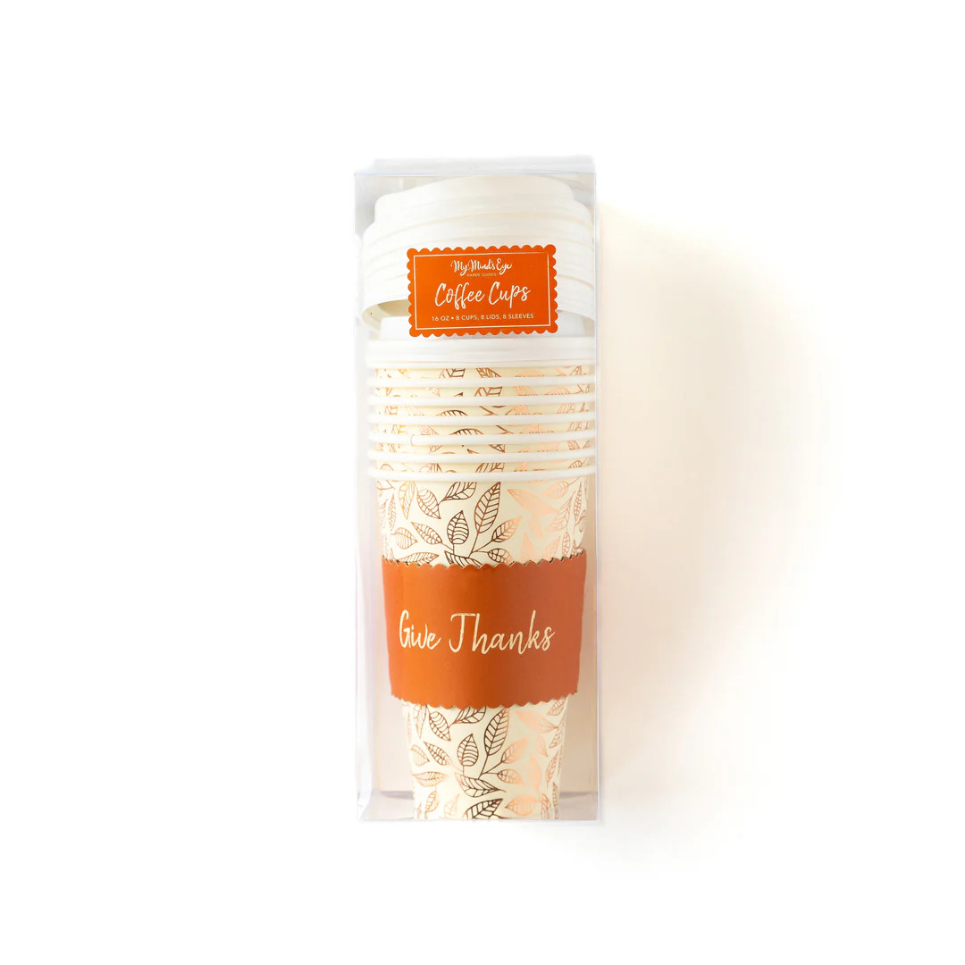 Give Thanks Coffee Cups 8 count | My Mind's Eye