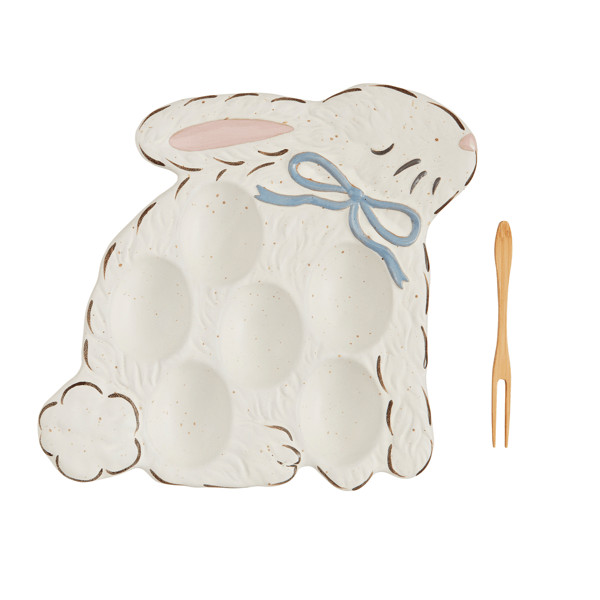 Blue Bunny Deviled Egg Platter | Mud Pie