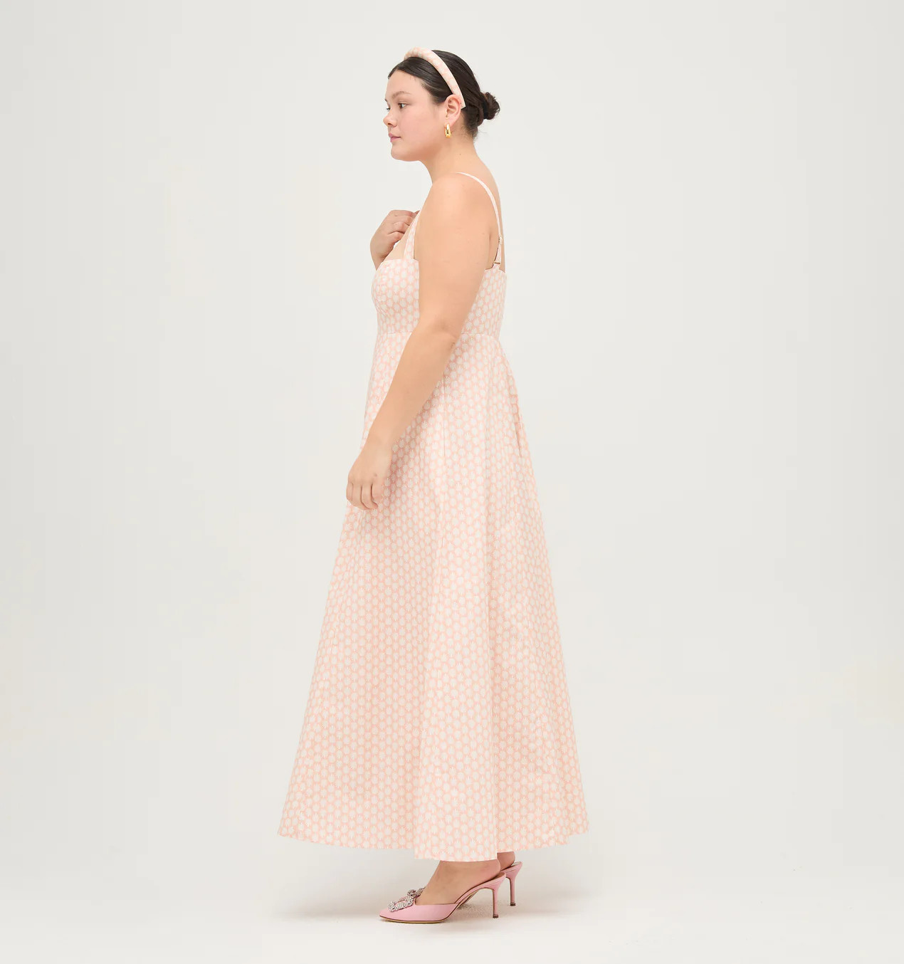 The Rowena Dress - Coral Baroque Shell Cotton Sateen | Hill House Home