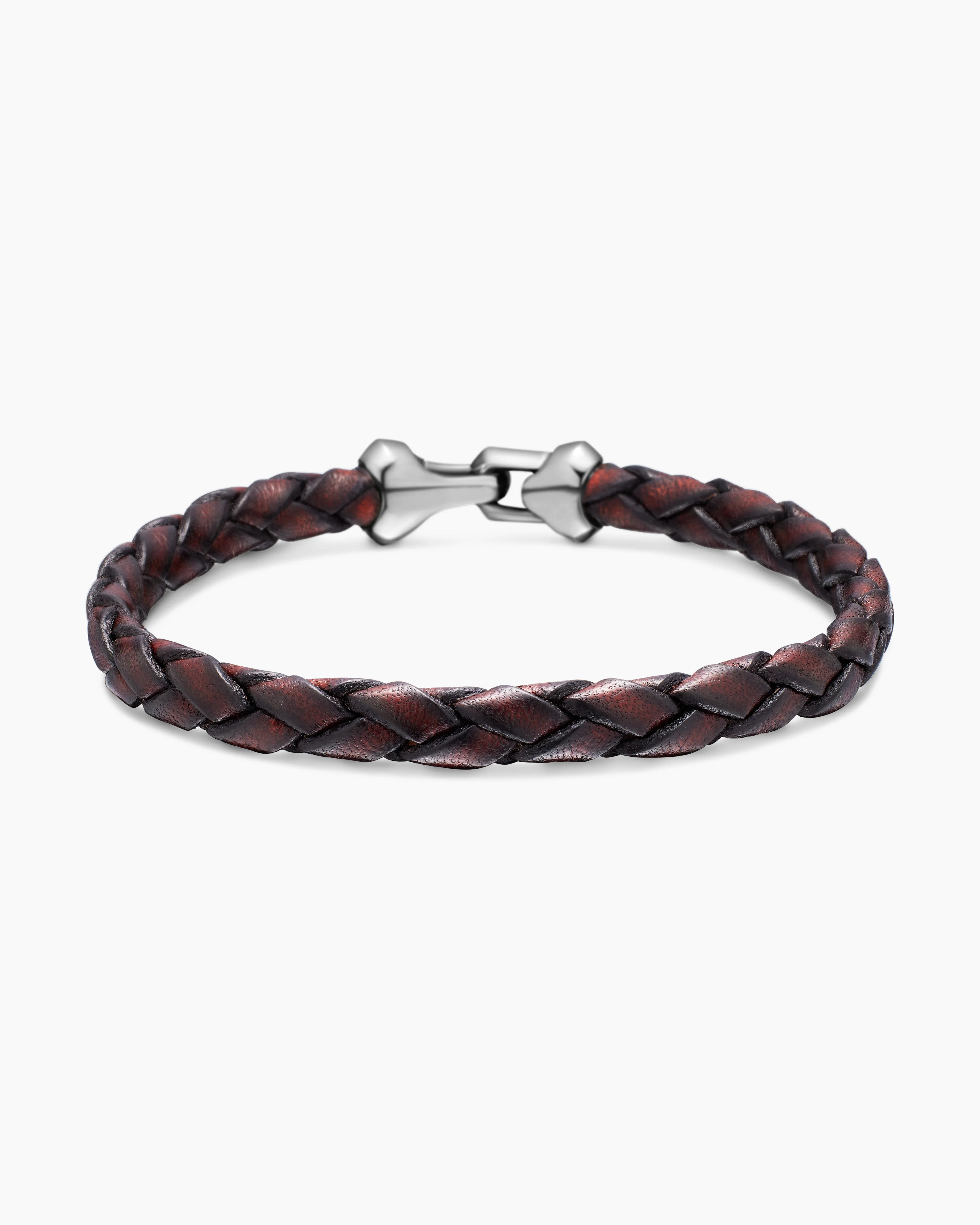 David Yurman | Armory® Bracelet in Brown Leather with Sterling Silver, 10.7mm | David Yurman