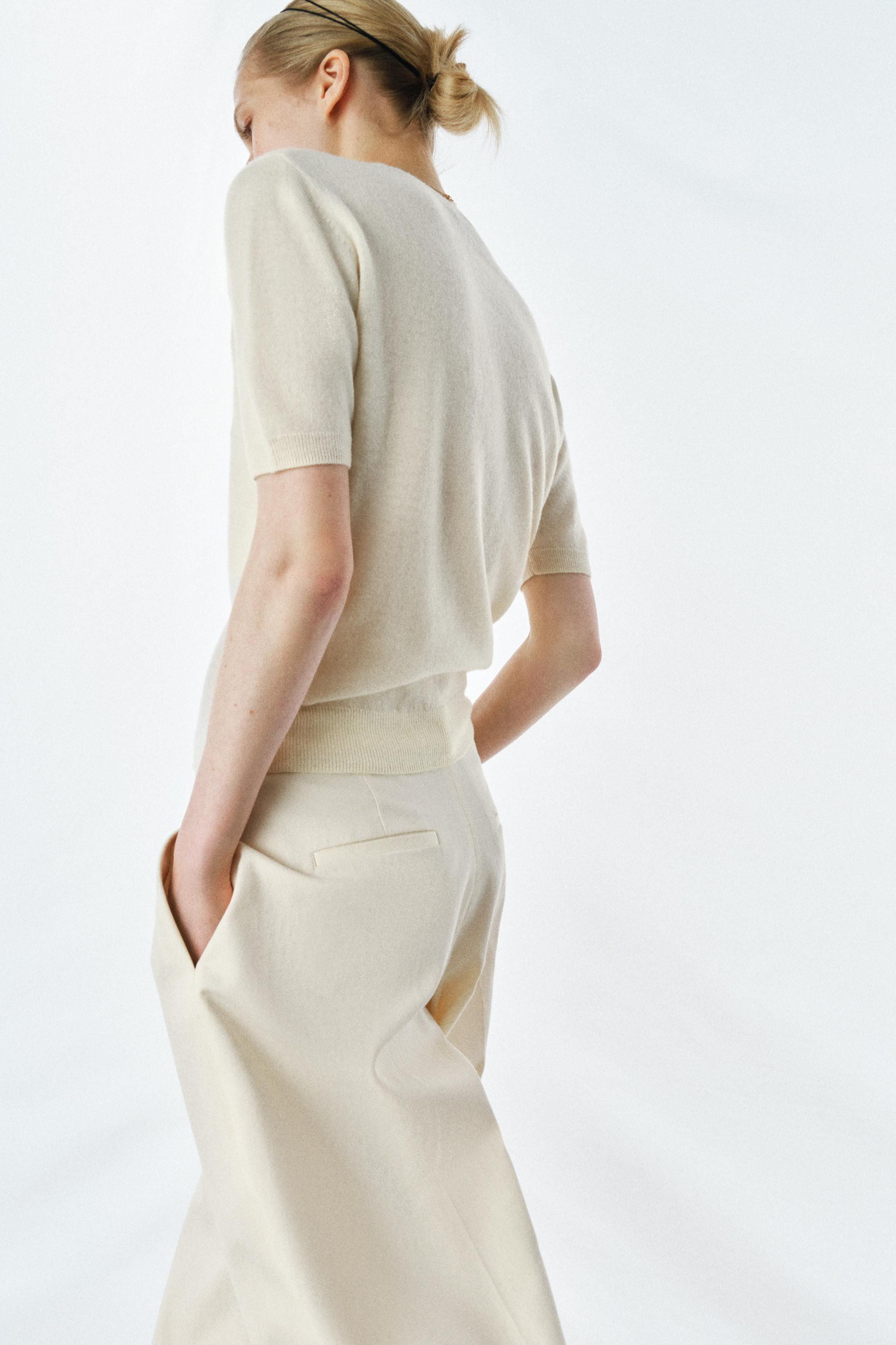 100% WOOL SHORT SLEEVE JUMPER | Zara US