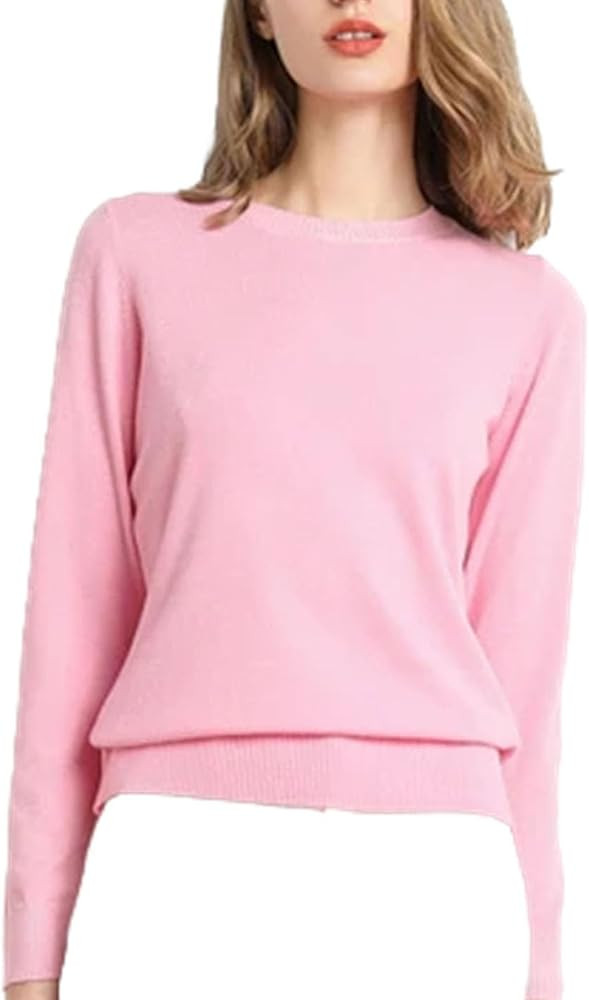 Soft Cashmere Cotton Blended Knitted Women Sweaters Pullovers Jersey Jumper Pull | Amazon (US)