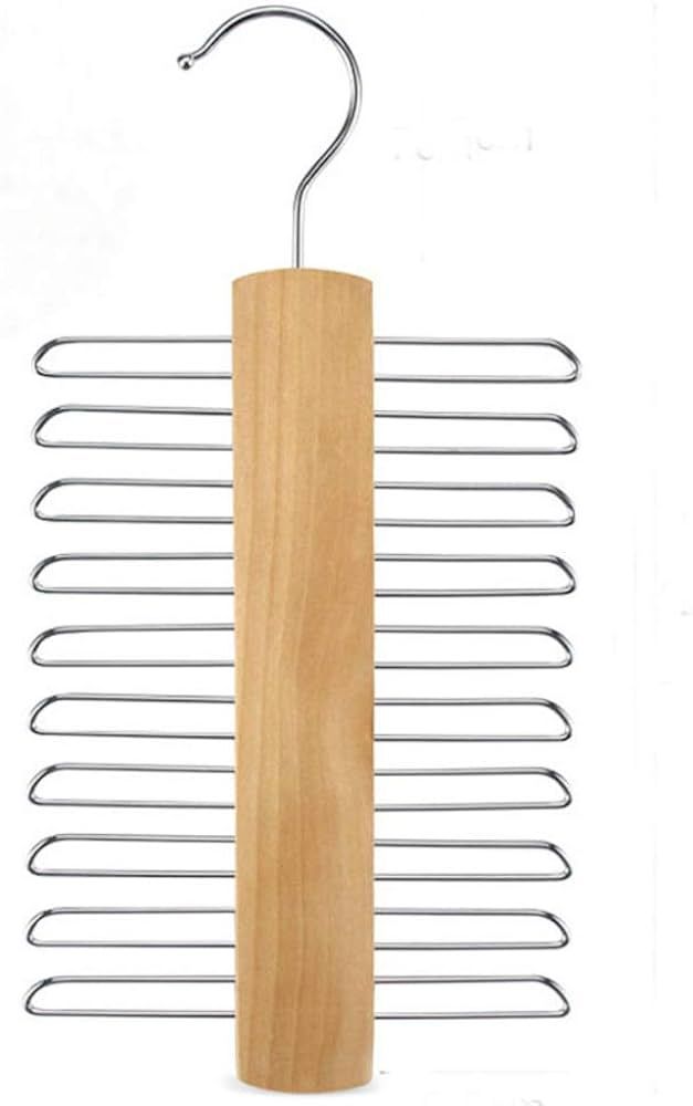 Tie Rack Holder,Premium Wooden Necktie and Belt Hanger,Rotate to Organizer and Storage Rack with ... | Amazon (US)