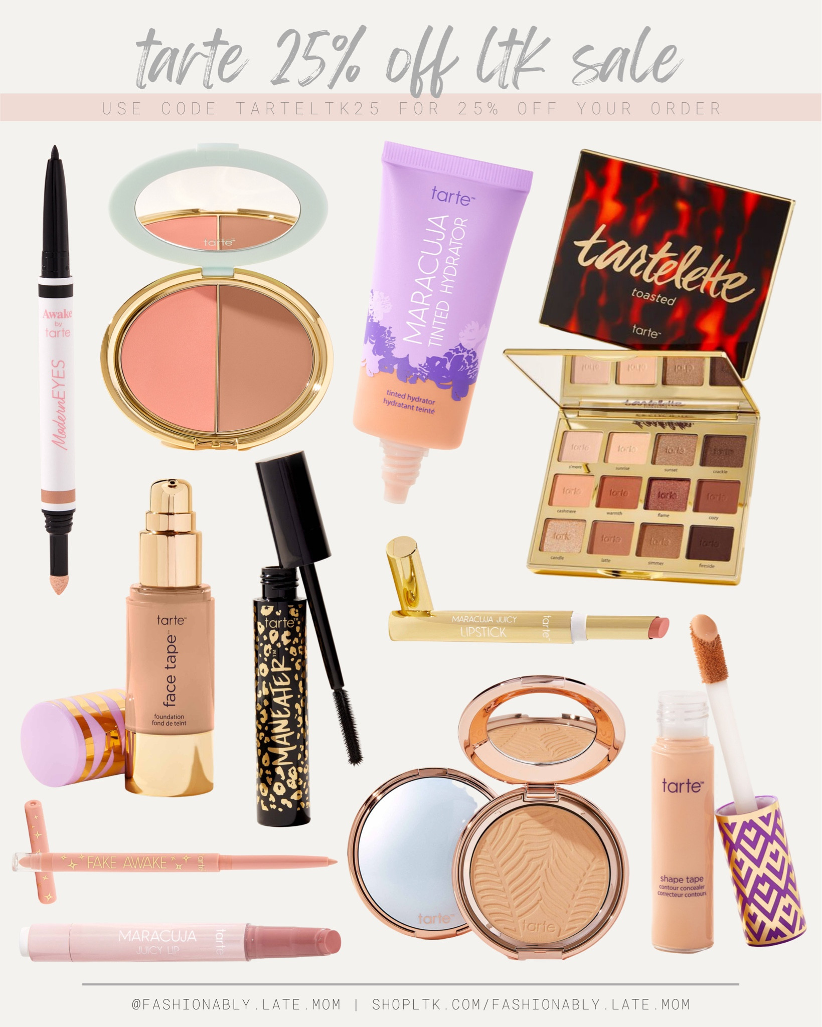 Tarte LTK SALE! Use code TARTELTK25 for 25% off your order!

Cosmetics
Tarte cosmetics
Bronzer
Highlighter
Eyeshadow palette
MUA
Makeup artist
Affordable makeup
Affordable beauty
Beauty products
Trending beauty
Makeup must haves
Tinted moisturizer
Bb cream
Cc cream
Liquid foundation
Beauty essentials

#LTKbeauty #LTKsalealert #LTKSale