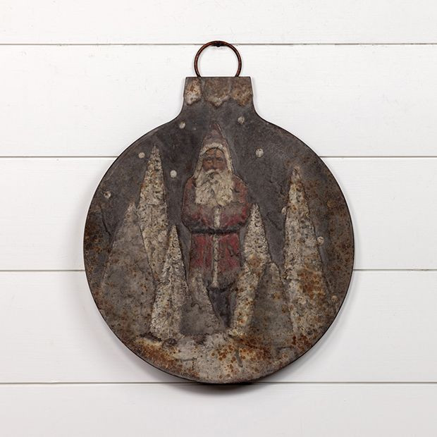 Vintage Inspired Santa Ornament Wall Sign | Antique Farm House