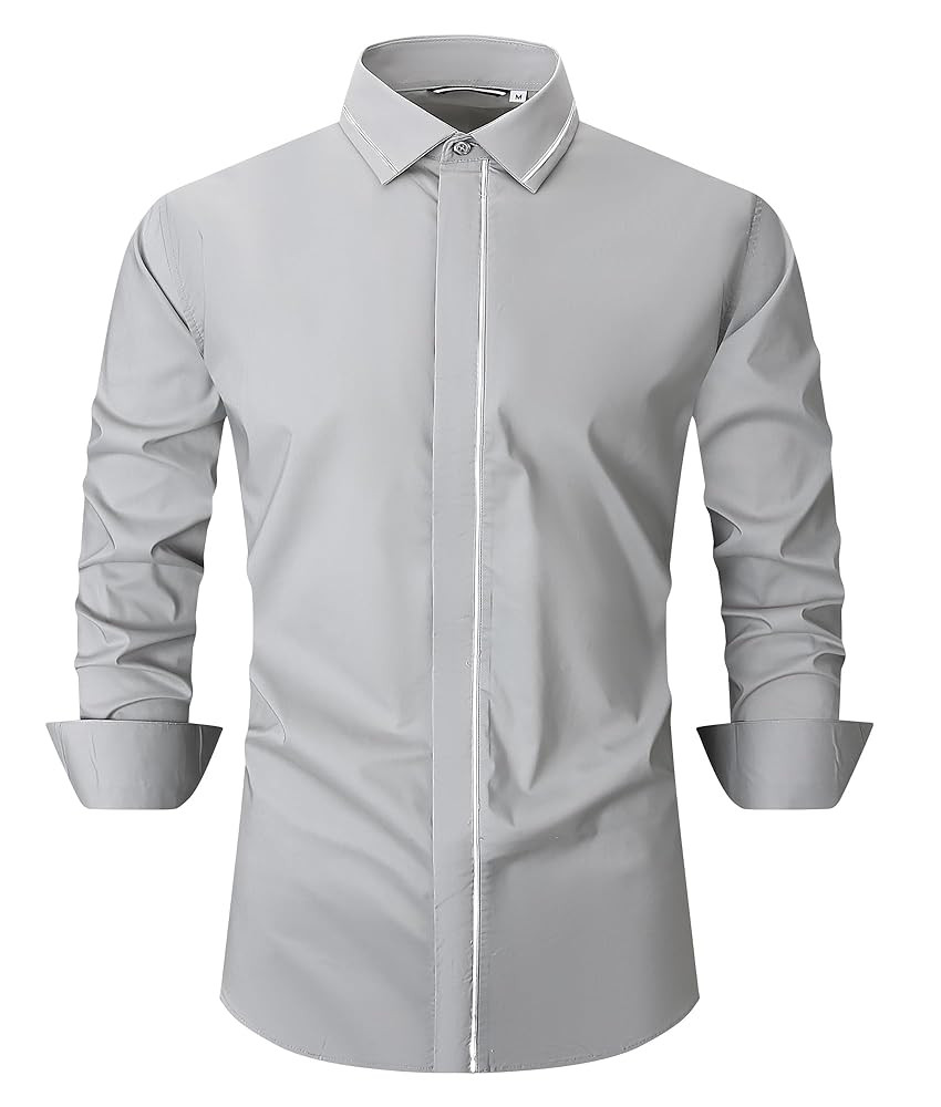Alex Vando Mens Dress Shirt Wrinkle Free Regular Fit 4-Way Stretch Button Down Shirts | Amazon (US)