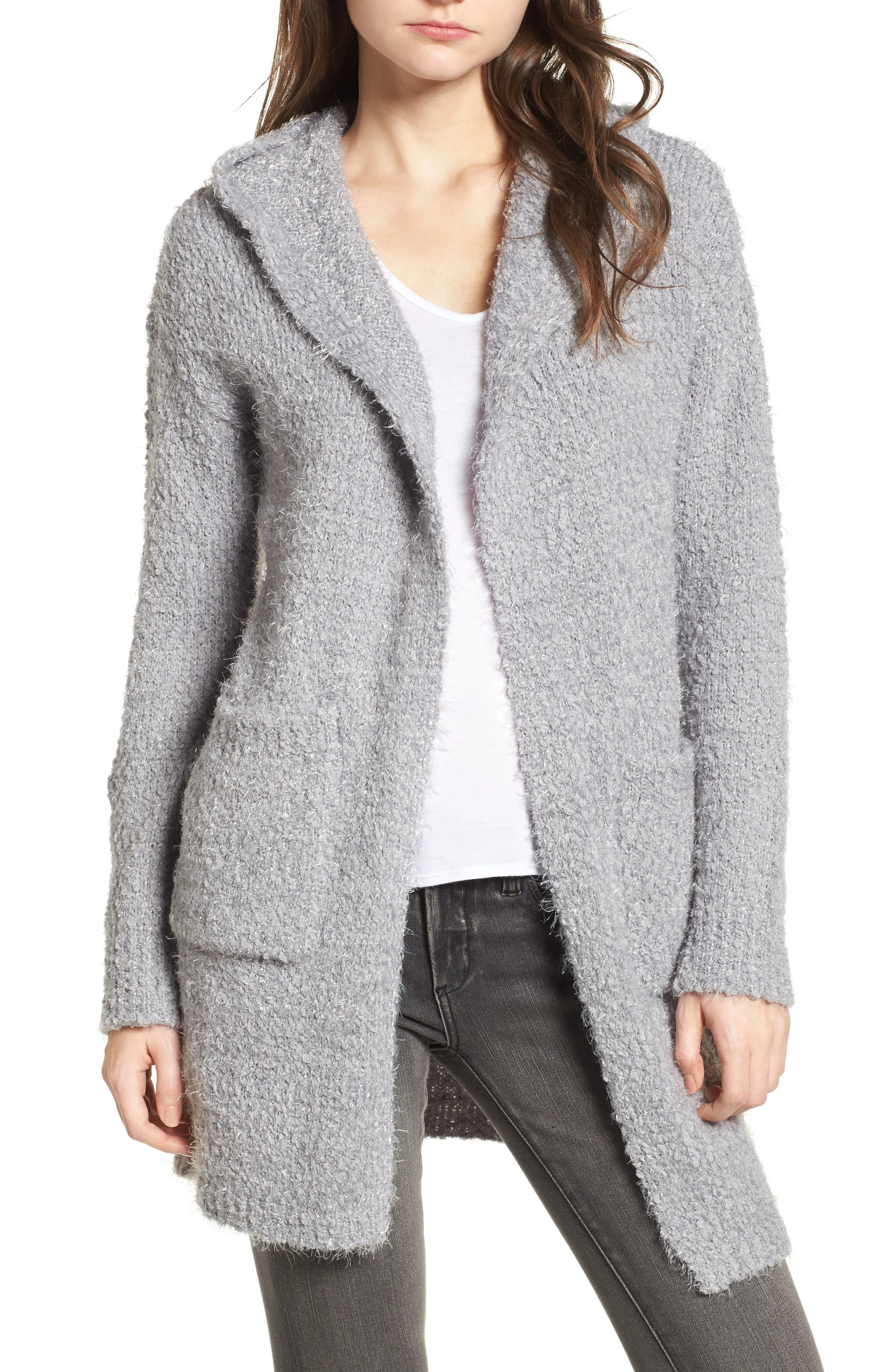 Eyelash Hooded Cardigan | Nordstrom