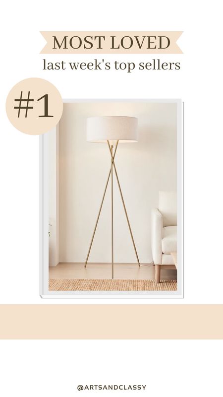 This modern tripod lamp is this week’s best seller! It’s from West Elm and comes in black and gold!

#LTKHome