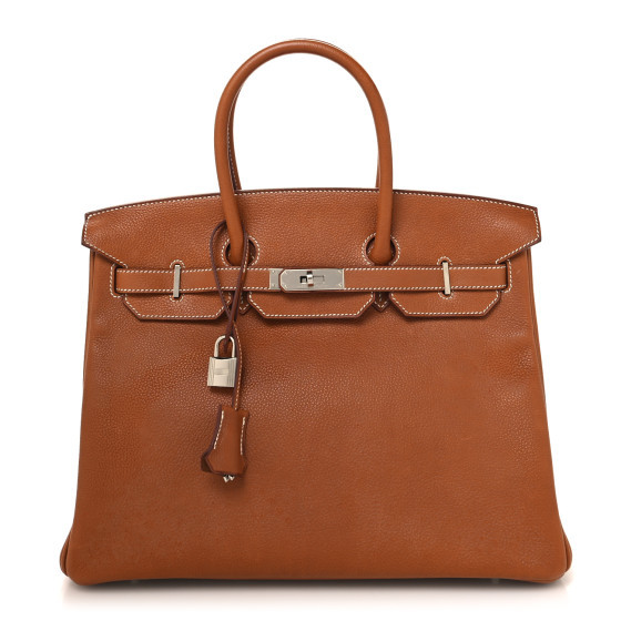 HERMES Natural Barenia Faubourg Birkin 35 Fauve | FASHIONPHILE (US)