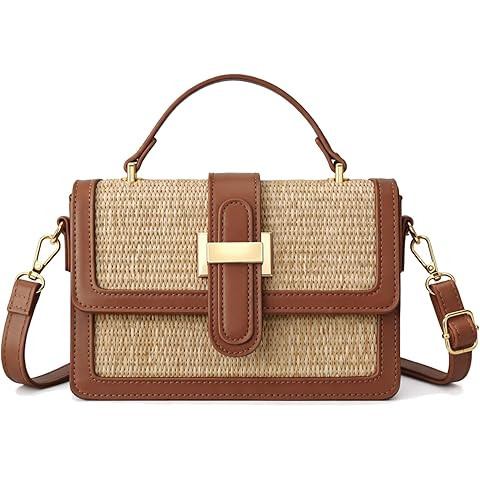 KKXIU Crossbody Bags for Women - Top Handle Purses for Lady, Leather Handbags Shoulder Clutch wit... | Amazon (US)