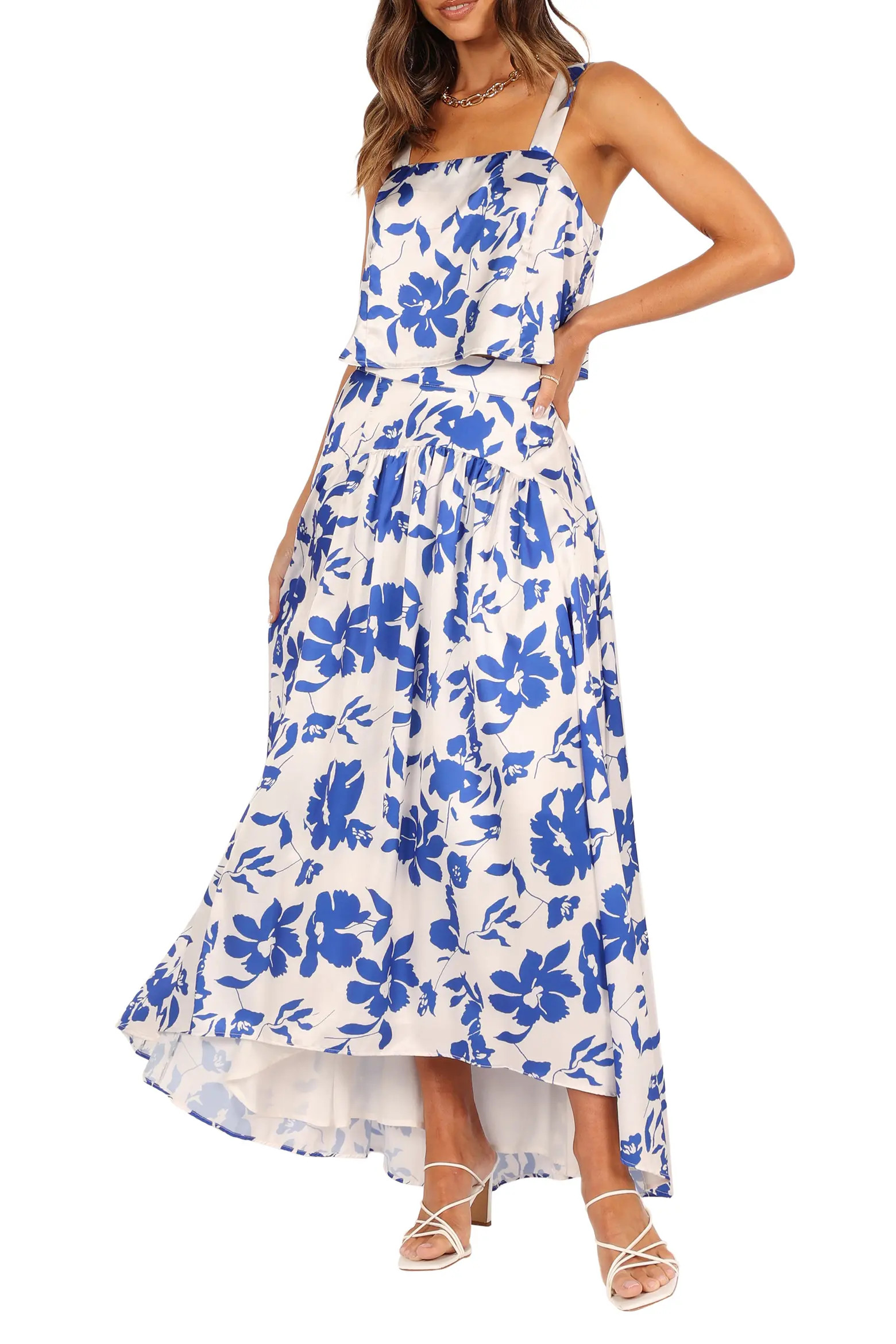 Lulu Floral Print Two-Piece High-Low Dress (Women) | Nordstrom | Nordstrom